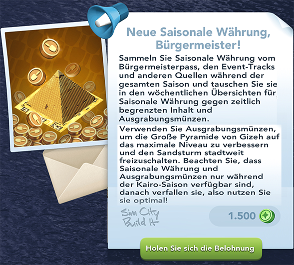 Saisonale Währung Info