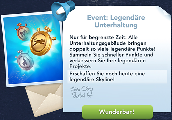 Legendäre Unterhaltung Info
