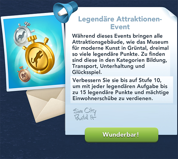 Legendäre Attraktionen Info