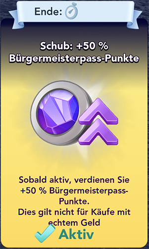 Schub+50 Bürgermeisterpass Punkte Start